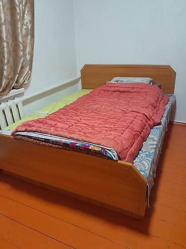 Двуспальная кровать, С матрасом, длина - 200 см