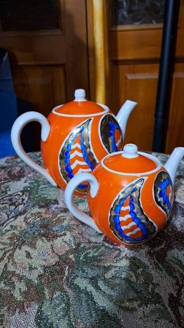 посуда из дерево: Набор столовой посуды (фарфор/керамика), разнообразные предметы — 6