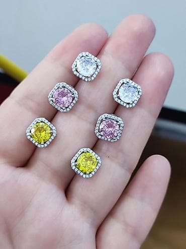 Күмүш сөйкөлөр: Гвоздики с камнями Серебро 925 пробы Цена за 1шт 1850 сом Для lalafo.kg да — 6 Күмүш сөйкөлөр: Гвоздики с камнями Серебро 925 пробы Цена за 1шт 1850 сом Для — 6