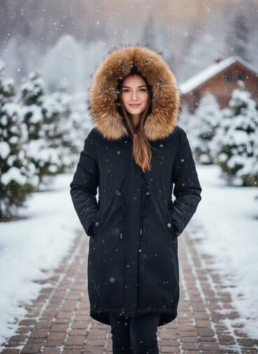 плащи от дождя: Продам парку, натуральный мех енота. Очень тёплая, мех отстегивается — 1