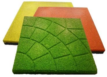 техническая резина: Резиновая плитка с рисунком французский веер размеры. 350мм*350мм — 1