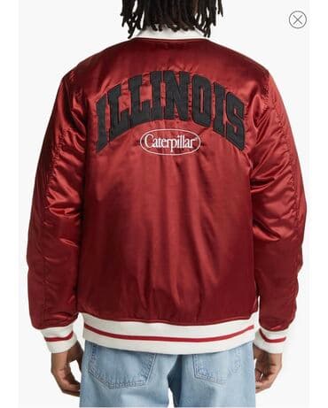 куртки италия: CATERPILLAR. Университетская атласная куртка Illinois. Создайте — 2