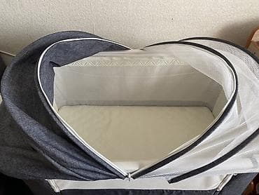 кровать для новорождённых: Детская приставная кроватка, С колесиками, цвет - Серый — 2