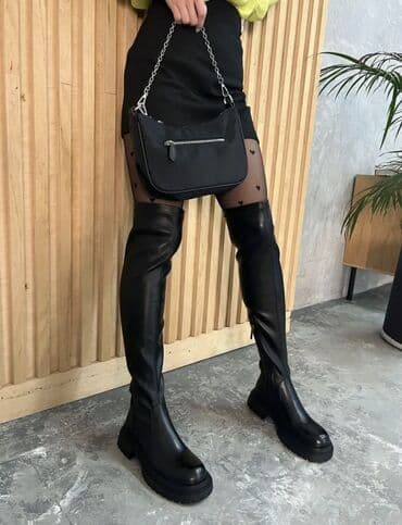 кошелек мужской кожаный ручной работы: Деми ботфорты новые, подойдут на размер 36-37 — 1