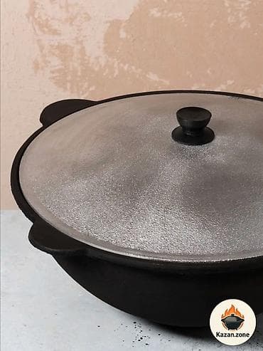 Идиш-аяк: Узбекский казан Davr Metall, чугунный - Объем: 4,5 л — оптимально на — 6