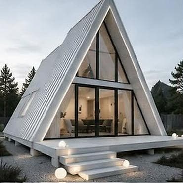 Стильный A-Frame под ключ за 1.5 месяца ✔ Дома — от 440$/м² ✔ Бани —