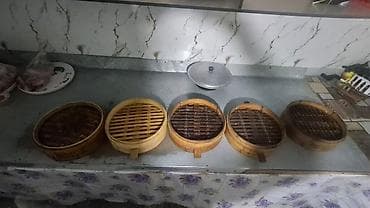 водный аппарат: Бамбуковая паровая мантовар 4шт1 крышку (многоярусная) - Традиционный — 2