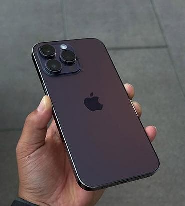 rog phone 5: IPhone 14 Pro Max, Б/у, 256 ГБ, Deep Purple, Чехол, 84 % — 2