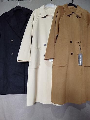 жен пальто красивое: Пальто, Классика, Осень-весна, По колено, Двубортная модель, L — 10