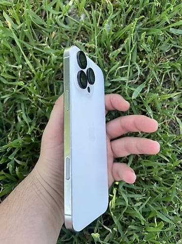 iphone 5с: IPhone 16 Pro Max, Б/у, 256 ГБ, White Titanium, Зарядное устройство, Защитное стекло, Чехол, 95 % — 2