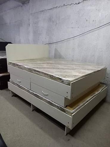 Двуспальная кровать, Новый, С ящиком для хранения, длина - 2 см