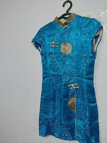 национальные: Детское платье, цвет - Голубой — 1