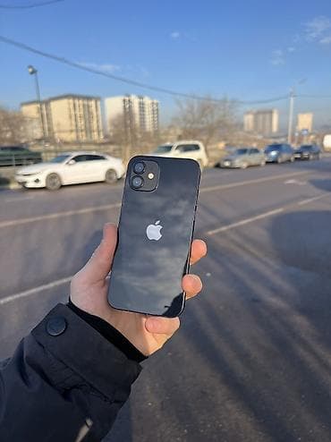 IPhone 12, Б/у, 128 ГБ, Черный, Защитное стекло, Чехол, Кабель, 79 %