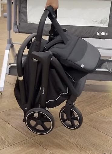 легкая прогулочная коляска: Коляска, Другой бренд, цвет - Черный, Б/у, Самовывоз — 3