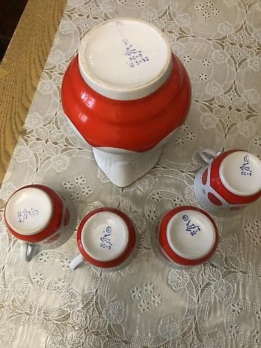 Идиш-аяк: Фарфоровый набор для напитков, СССР. Городницкий фарфоровый завод — 4