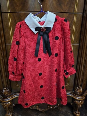 детское новогоднее платье: Комплект, цвет - Черный, Новый — 7