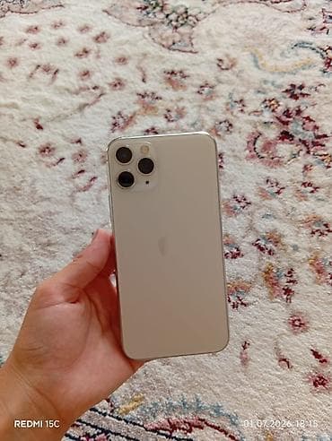 IPhone 11 Pro, Б/у, 256 ГБ, White Titanium, Чехол, 73 % at lalafo.kg IPhone 11 Pro, Б/у, 256 ГБ, White Titanium, Чехол, 73 %