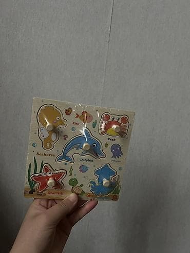 Оюнчуктар: Деревянные пазлы-вкладыши с ручками для раннего развития - Тематика — 7