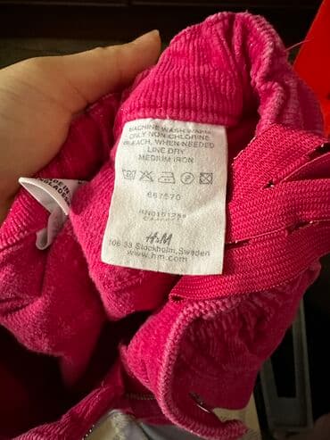 брендовые вещи оригинал: Джинсы и брюки, цвет - Розовый, Б/у — 5