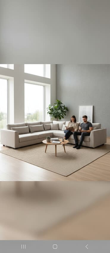 Угловой диван, C подушками, Трехместный