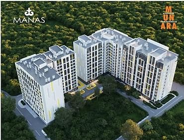 3 комнаты, 133 м², Кок-Жар ж/м Элитка, 9 этаж, ПСО (под самоотделку) — 2
