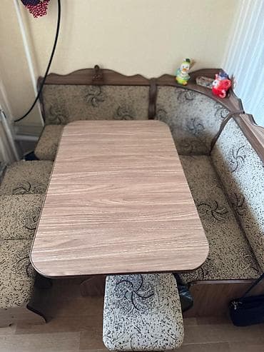 Шкафы: Кухонный мягкий уголок, ЛДСП, цвет - Бежевый — 3