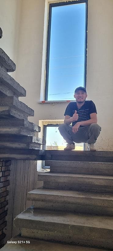 Бетонная лестница Для дома, Форма лестницы: Много-маршевая