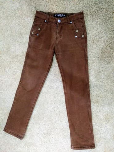 Джинсы: Джинсы качест. подростковые с начёсом р.35.длина 95см Брюки мужские — 1