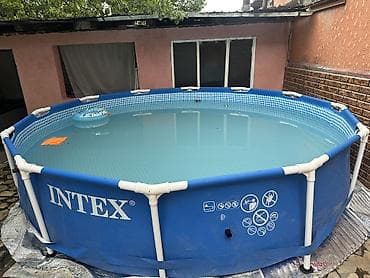 карказный бассейн: Каркасный бассейн Intex (круглый) Размер 3.66х76✅ В отличном состоянии — 2