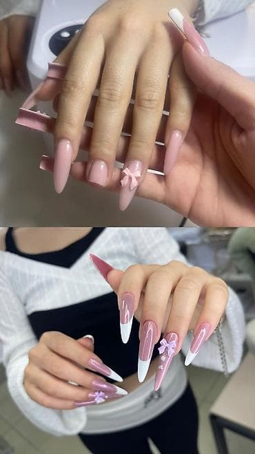 шеллак наращивание ногтей маникюр: Наращивание и дизайн ногтей - Длинные зауженные формы — 1