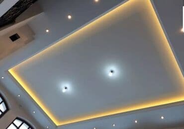 требуются монтажники натяжных потолков: Натяжной потолок Матовое, 3D потолки, Глянцевое Бесплатный замер, Гарантия, Монтаж — 5