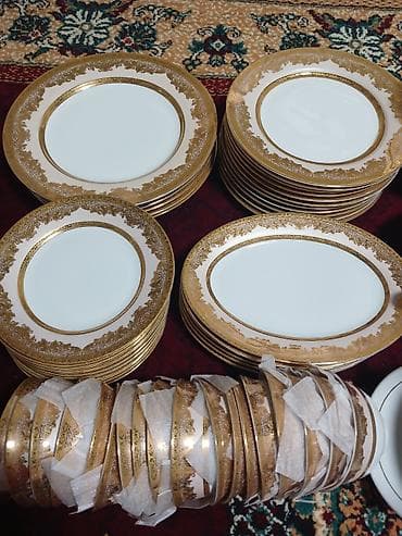 mf doom: Порцелановый столовый сервиз с золотым узором MH (Mirka), Fine — 3