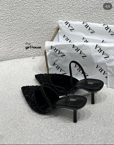 Личные вещи: Туфли, 38, Zara, Новый, цвет - Черный, Платная доставка, Самовывоз — 1