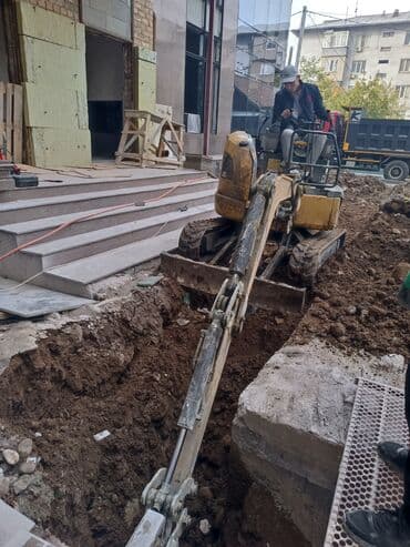 Мини-экскаватор с оператором — земляные и демонтажные работы Услуги at lalafo.kg Мини-экскаватор с оператором — земляные и демонтажные работы Услуги