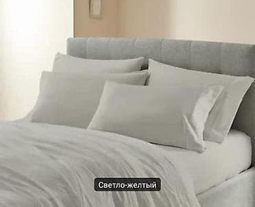 кроват для девочки: Комплект постельного белья 100% хлопок однотонный цвет, Queen size (на — 5