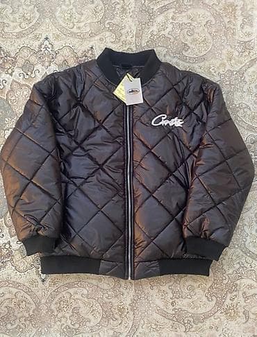 cactus jack: Куртка Corteiz зимняя - Цвет: чёрный, глянцевый - Утеплённая — 1