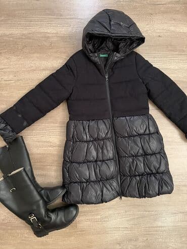 женские куртки: Фирменная, теплая, качественная курточка Benetton на зиму. На 9 лет — 1