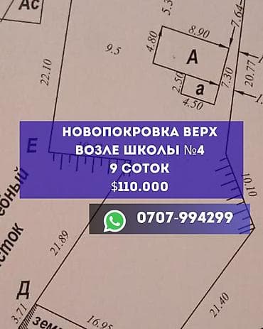 Кыймылсыз мүлк: 9 соток, Курулуш, Сатып алуу-сатуу келишими, Техпаспорт, Кызыл китеп — 1
