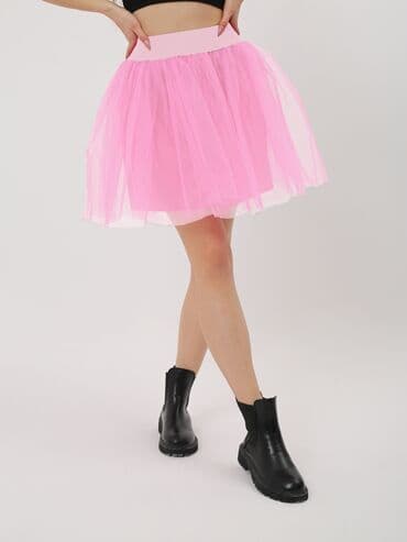 туту юбка: Юбка, Модель юбки: Ту-ту, Мини, Фатин, Высокая талия — 2