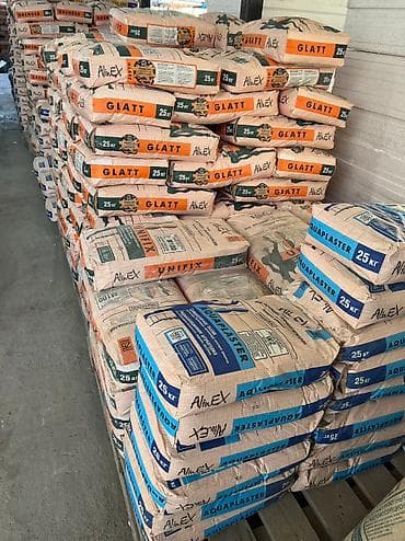 клеи: Alinex- сухие строительные смеси от производителя, лакокрасочные — 7