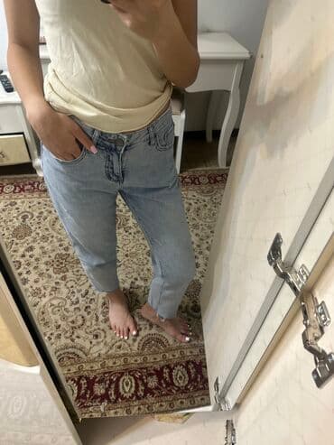 джинсы бойфренд: Джинсы, Бойфренды, Китай, Средняя талия, S — 2