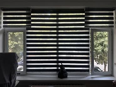 projector screen: Рулонные шторы «День-Ночь» для широкого панорамного окна - Тип — 1