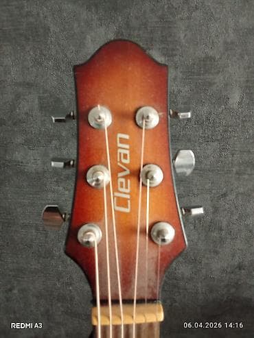 гитара кант: Акустическая гитара Clevan, форма Grand Auditorium с вырезом — 3