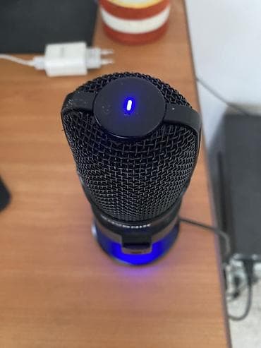 стойки под микрофоны: USB-микрофон ENVONIX с настольной стойкой - Подключение: USB (провод — 2
