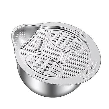 тёрка для овощей: Многофункциональная тёрка-насадка с миской из нержавеющей стали - — 1