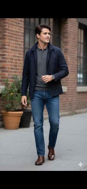 домашние вещи: Мужские джинсы, L, LeviS, Б/у, цвет - Синий, Самовывоз — 1