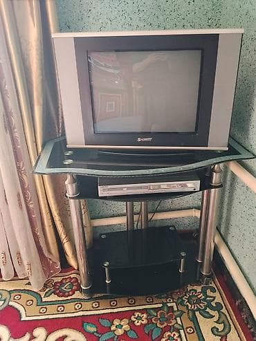 тв тюнер для телевизора: Телевизор Sparrow (ЭЛТ) с подставкой и DVD-плеером - Тип: кинескопный — 1