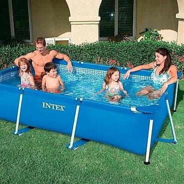 Спорт и отдых: 220/150/60см. Intex 28270 Каркасный прямоугольный бассейн 1662л — 9