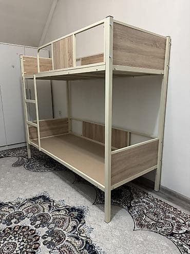 Керебеттер: Балдар үчүн эки ярустуу, Жаңы, Темир, түсү - Ак — 2