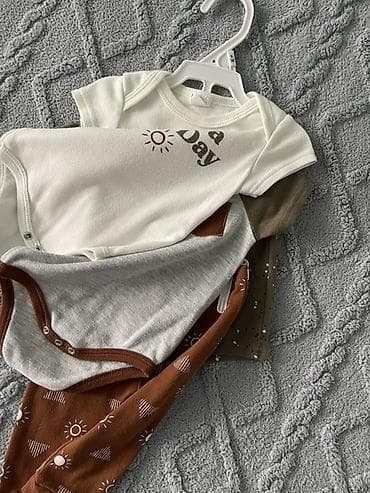 Боди: Боди, цвет - Серый, Б/у — 7